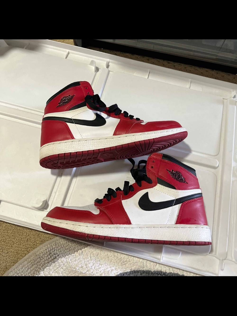 Nike Air Jordan 1 Retro High OG Chicago 2015 BG Varsity Red White 7Y/ 8.5 Wmns